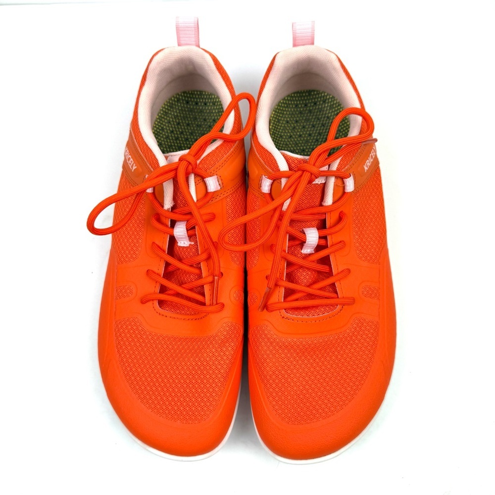 Kricely Running Shoes Mens‎ 9.5 US 43.5 EU Bright Orange Lace Up X007 Brand New